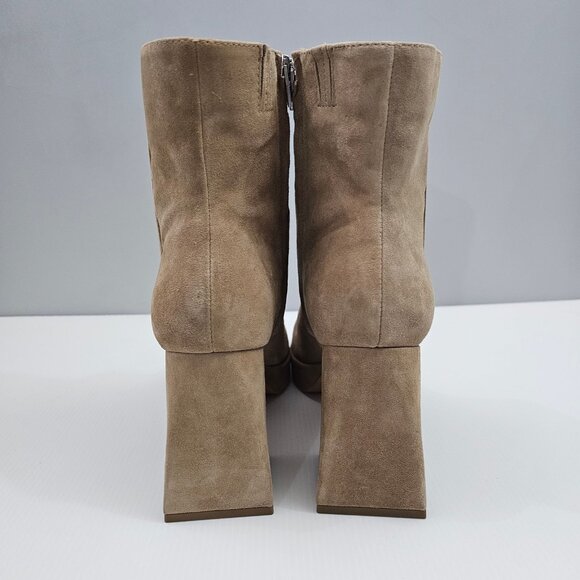 Dolce Vita Gracie Ankle Boot Womens 10 Taupe Suede Platform Block Heel Fall - Picture 8 of 15